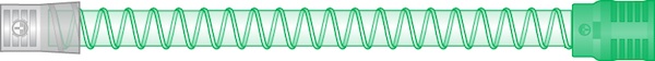 Smoothbore straight catheter mount, 22F - 15F, ≥120mm